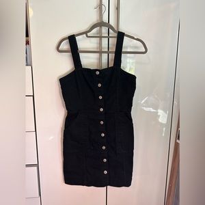 Black H&M button up black dress
